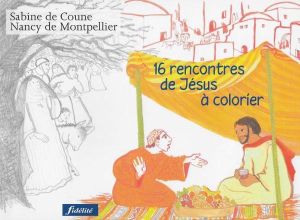 16 rencontres de Jésus à colorier