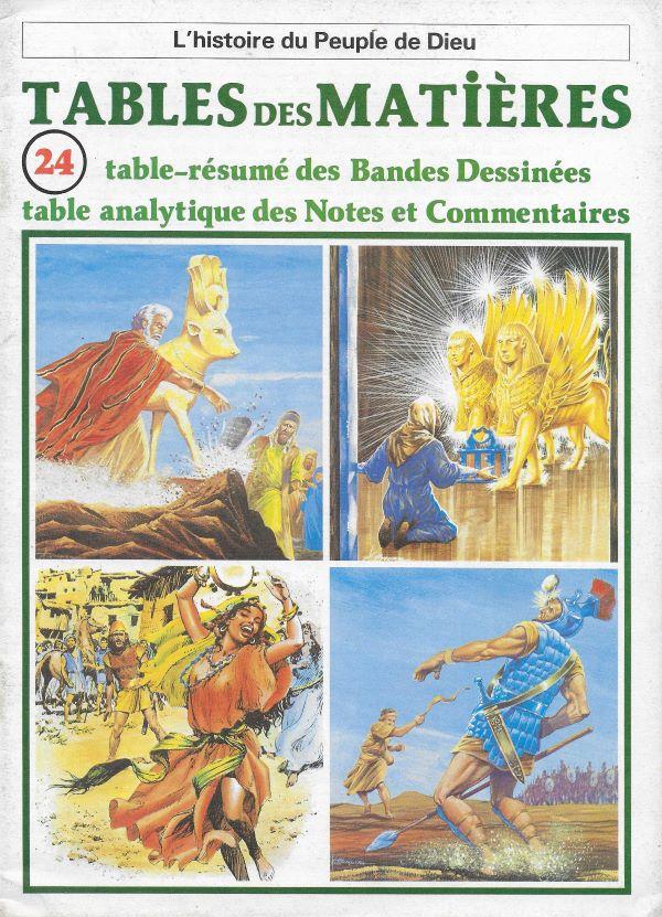 Histoire du Peuple de Dieu. 24. Table des matières