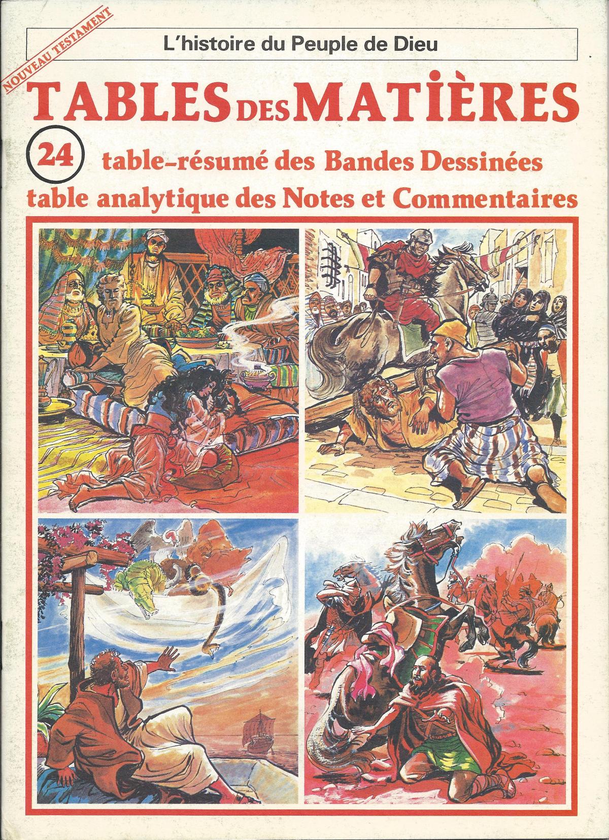 Histoire du Peuple de Dieu. Noueau Testament. 24. Table des Matières