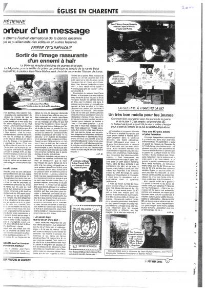 Courrier Francais de Charente 01-02-2002